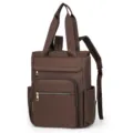 Sac à dos pour femme en tissu Oxford marron foncé affaires voyage variante modèle - Café