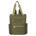 Sac à dos en tissu Oxford vert voyage décontracté affaires sac à dos cabas élégant - Vert olive