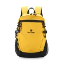 Sac à dos d'extérieur jaune avec grande capacité, poches multiples et base noire solide. - Jaune