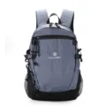 Sac à dos de randonnée à carreaux gris-bleu de grande capacité pour le sport en plein air - Bleu gris