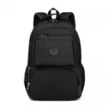 Sac à dos noir en nylon grande capacité cartable voyage loisir pour étudiants - Noir