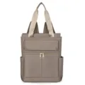 Sac à dos et sac à main élégant pour femme sac de jour multifonctionnel en tissu. - Kaki