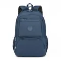 Sac à dos de voyage en nylon bleu grande capacité cartable sac de loisirs multi poches - Bleu foncé