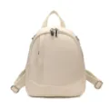 Sac a dos femme cuir souple tendance elegant blanc voyage ecole cartable chic mode - Blanc