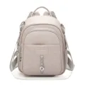 Casual PU Leather Convertible Backpack Light Pink Multi-way School Bag Variant Size - Light Khaki
