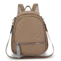 Stylish women backpack trendy casual shoulder bag large capacity multifunctional travel bag - Khaki