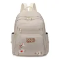 Sac à dos femme brodé tendance mode casual chic quotidien élégant designer nouveauté - Khaki Clair