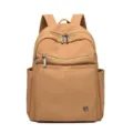 Sac à dos léger en nylon pour femmes grande capacité voyage loisirs sac kaki design - Couleur caramel