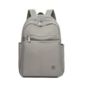 Lightweight nylon women backpack large capacity casual daypack for school travel grey color - Dark Gray