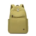 Lightweight Nylon Casual Travel Backpack for Women Daily Student School Bag Khaki - Olive