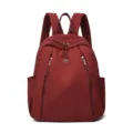 Sac à dos en nylon élégant de grande capacité, sac de voyage et de loisirs décontracté. - Rouge