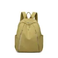 2025 new Korean style large capacity nylon backpack, versatile lightweight travel casual daypack. - S / Olive Green