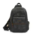 Sac à dos femme mode loisir multifonction, grand sac de voyage et de travail chic. - Noir