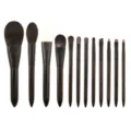 Set professionale di 12 pennelli per trucco neri con setole morbide di alta qualità. - Set da 12 pennelli Yumo