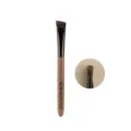Professional angled eyebrow brush with wooden handle and soft bristles for precise makeup. - Walnut Wood Wild Brow Brush (Ox Ear Hair)