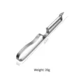 Pelador de verduras de acero inoxidable, 16,5 cm largo, herramienta de cocina ligera 20 g - Estilo Cepillo de Dientes