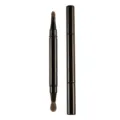 Portable dual-ended retractable lip brush with cap, multifunctional makeup brush for daily use. - Double Head Scalable / Black