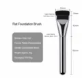 Flacher Pinsel für Foundation mit Synthetikborsten und galvanisiertem Griff, Make-up Tool. - Flacher Foundation-Pinsel (Kunststoff Galvanisiert Ohne Schale)