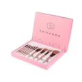 Rosa Pinselset mit 10 Make-up-Pinseln, weiche Synthetikhaare und elegante Geschenkbox. - 10er Pinselset + Geschenkbox