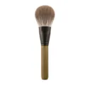 Professional large makeup powder brush with soft hair and elegant wooden handle for face beauty. - Green Sandalwood Heart-Shaped Powder Brush