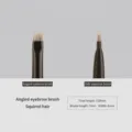 Professional angled eyebrow brush with soft marten hair for precise filling and flawless lines. - Black