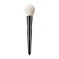 Professioneller großer Puder-Make-up-Pinsel mit weissen Borsten und elegantem schwarzen Griff. - Flammenförmiger Puderpinsel