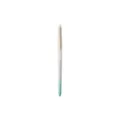 Professional eye makeup blending brush with soft bristles, gradient handle and gold ferrule. - Ice White Small Round Brush