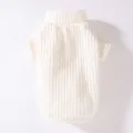 Gebreid off-white huisdierenvest voor honden en katten, comfortabele winterkleding. - Wit Onderhemd