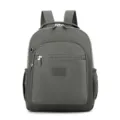 Sac à dos décontracté en nylon gris, sac de voyage léger avec poche avant pour l'école. - Gris