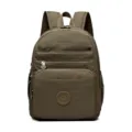 Sac à dos en nylon imperméable pour femme, cartable de voyage décontracté avec poches multiples. - Vert Militaire