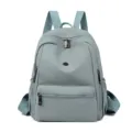Sac à dos décontracté minimaliste pour femme vert sauge, léger et unicolore quotidien. - Bleu Brume