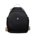 Elegante zaino nero da donna con spallacci fantasia tempo libero scuola viaggio quotidiano - Patchwork Nero