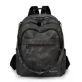 Sac à dos multifonctionnel en tissu oxford pour femme, grand sac de voyage décontracté. - Noir