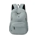 Sac à dos gris décontracté grande capacité cartable multipoches sac de voyage quotidien - Bleu Brume