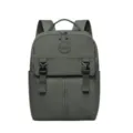 Grand sac a dos de loisirs en nylon de grande capacite avec doubles sangles et fermetures. - Gris