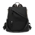 Sac à Dos Femme Casual Anti-Vol Grande Capacité Noir Sac de Voyage Quotidien Élégant - Noir