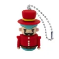 Llavero de soldado Cascanueces con colgante de cadena de cuentas para decoración navideña - Cascanueces