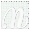 Accesorio de dije DIY con letra blanca para bolsos de playa y zapatos con agujeros. - 1101-13 / Para hebillas 1.5