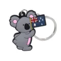 Lindo llavero de koala de PVC con diseño de bandera, colgante duradero para bolso. - Forma de Koala(70118-03)