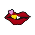 Red lips heart PVC charm for beach bag DIY decoration accessory cute bag accessory - 1.5 Buckles / 1107-02