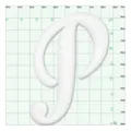 Colgante de letra cursiva blanca para bolso de playa accesorios DIY decoración inicial - 1101-16 / Para hebillas 1.5