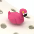 Pendentif de chaussure flamant rose, déco mignonne animal en PVC 3D pour sabots et chaussures. - Flamant Rose