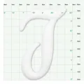 Witte letter tas bedel en schoen bloem DIY decoratief accessoire met maatraster - Witte Bloemletter
