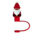 Couvercle de paille en silicone de Noël 3D Père Noël bouchon anti-poussière accessoire - Père Noël / Adapté aux pailles d'environ 8 mm