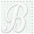 Witte letter B bedel voor strandtas DIY schoenaccessoires met handige maattabel. - Witte Letter B