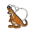 Lindo llavero de canguro de dibujos animados de PVC colgante de bolso estilo. - Forma de Madre Canguro y Cría(70118-05)