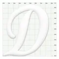 Witte letter D bedel DIY accessoire voor strandtassen en schoenen maattabel - Witte Letter D
