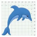 Blauwe dolfijn EVA bedel voor strandtassen, schattig zeedier accessoire voor gaten tassen. - Blauwe dolfijn