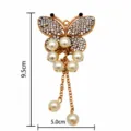 Pendentif de sac papillon perle strass accessoire de chaussure DIY décoratif mode - 11905-42