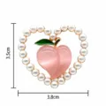 Colgante bolso corazon melocoton perla bonito accesorios zuecos colgante decorativo 3.5cm rosa - Melocotón / Rosa